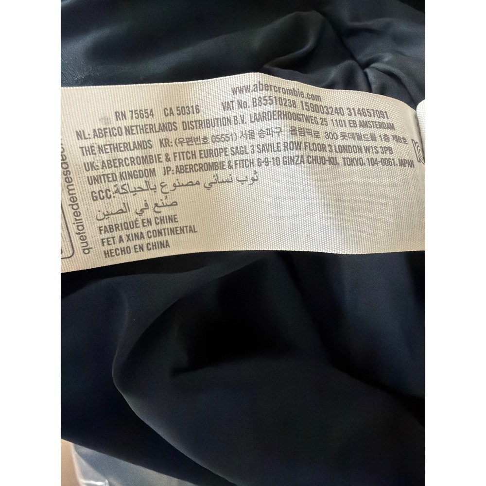 Abercrombie & Fitch Black Ruched Mini Dress Short Sleeve Keyhole Back M - Picture 13 of 16